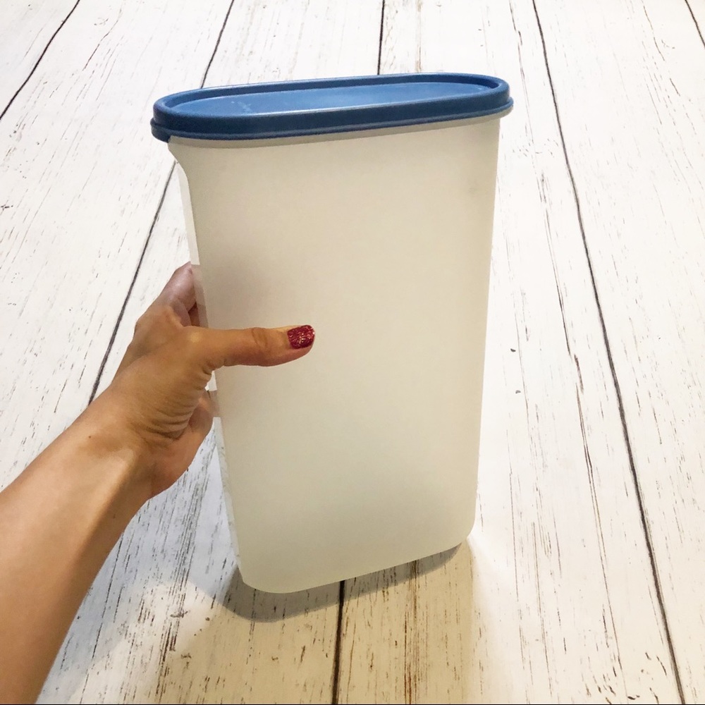Tupperware vintage food storage container cereal, dry goods kitchenware sheer